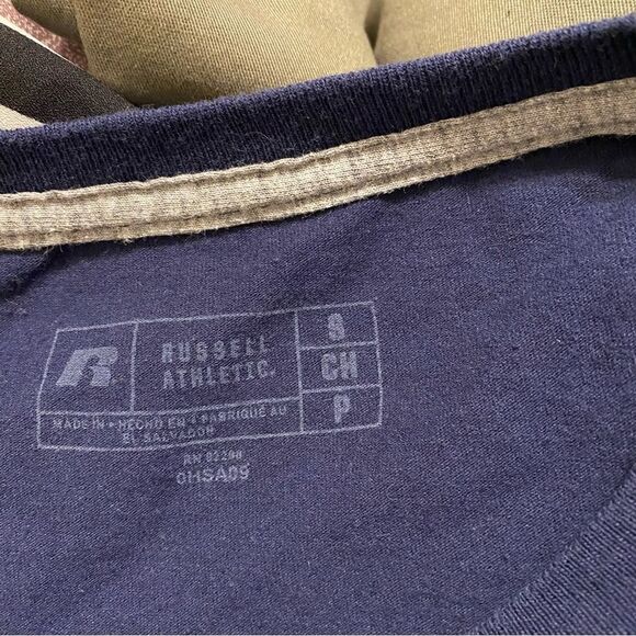 Spell college Brother Russell Athletic Blue Short Sleeve Tee - Picture 6 of 6